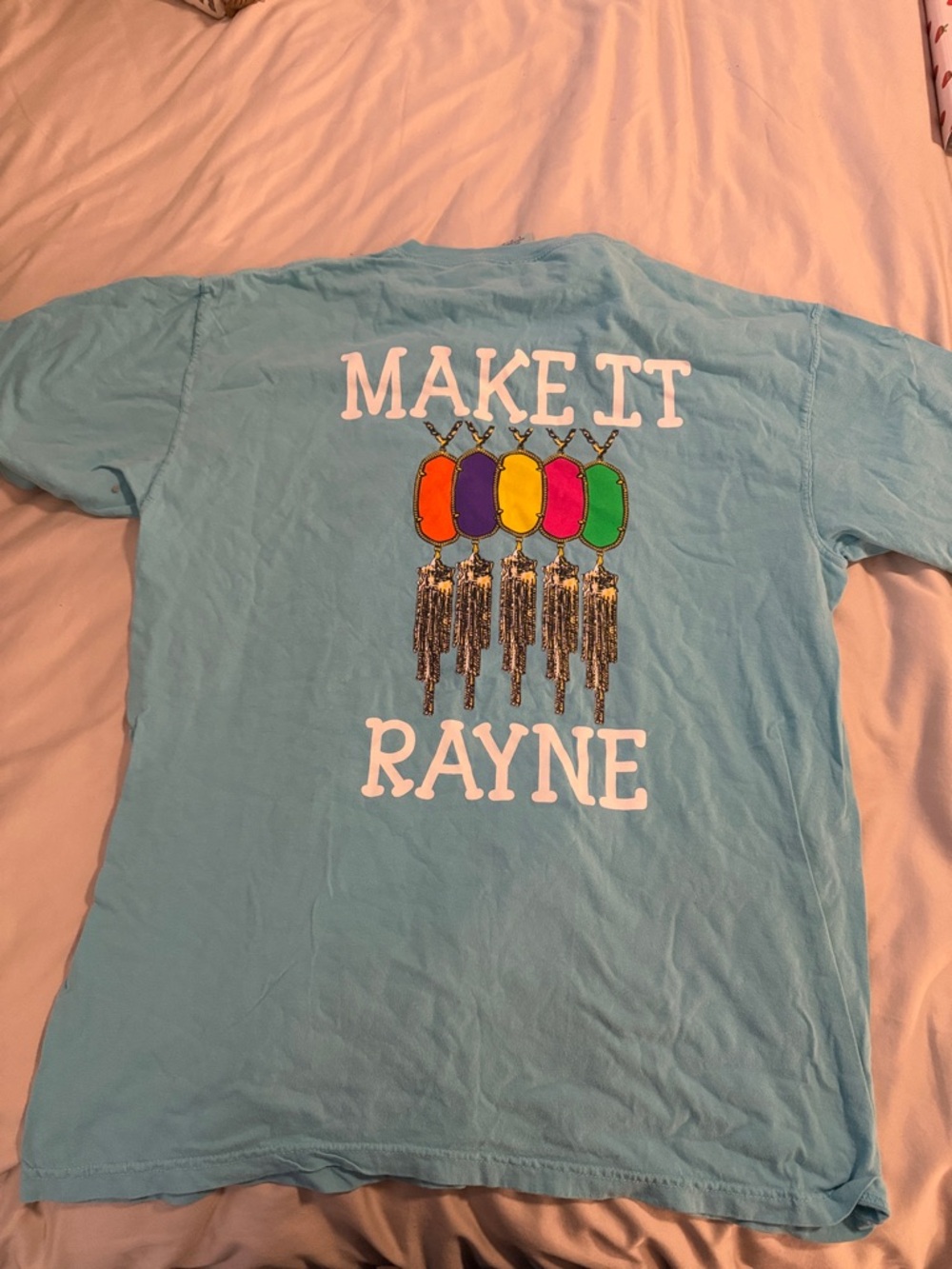 Kendra Scott - Make It Rayne Graphic Tee - Light Blue comfort colors tee